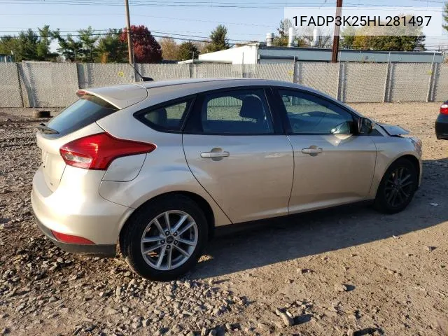 2017 Ford Focus Se VIN: 1FADP3K25HL281497 Lot: 59320124