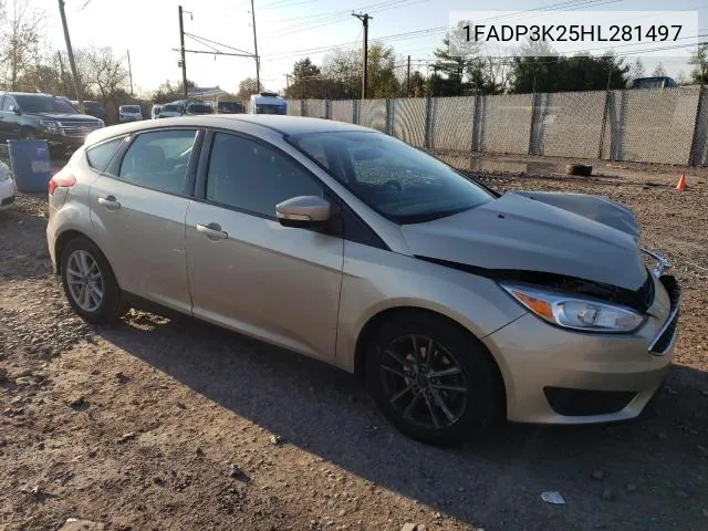 2017 Ford Focus Se VIN: 1FADP3K25HL281497 Lot: 59320124