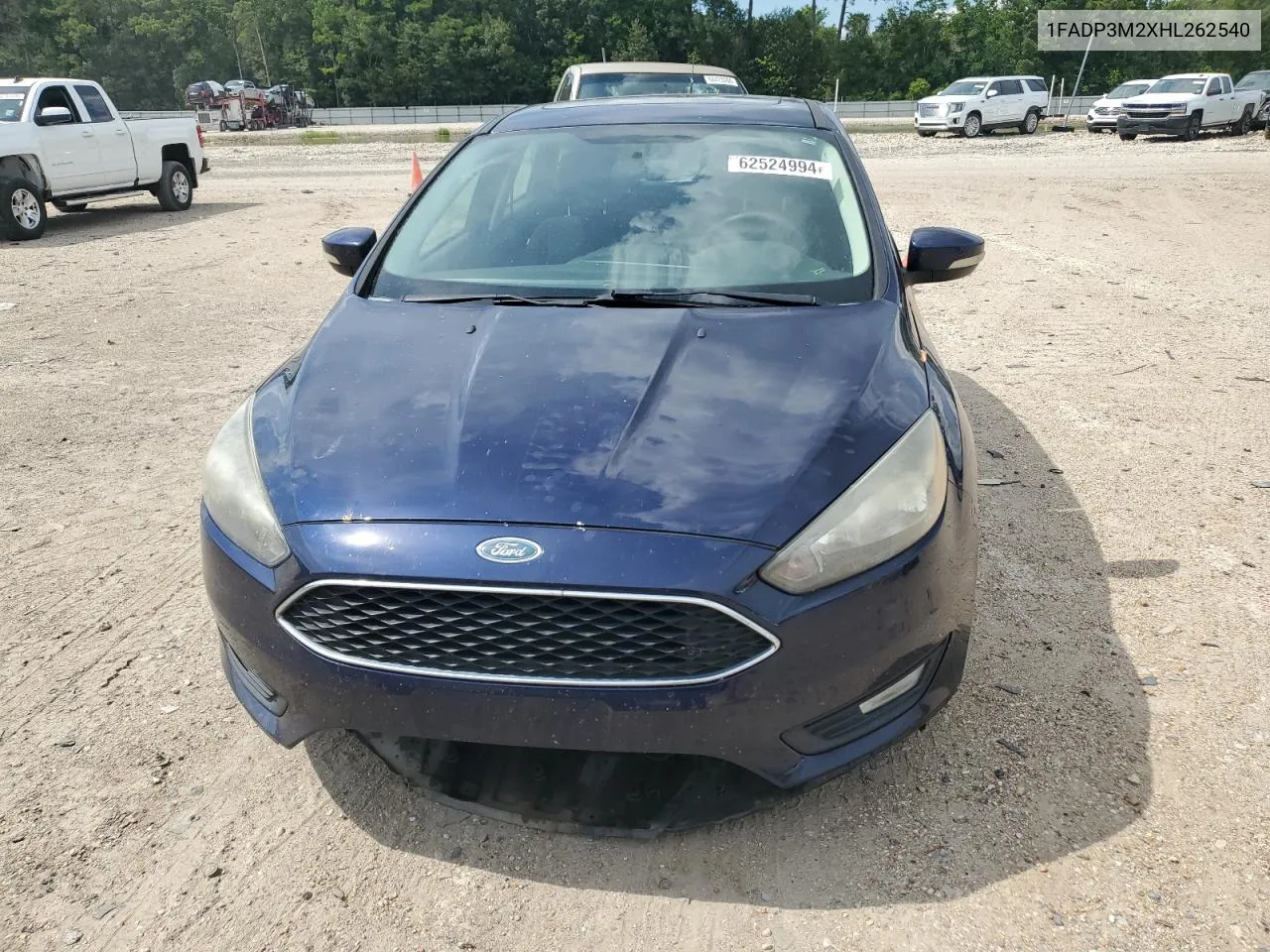 1FADP3M2XHL262540 2017 Ford Focus Sel