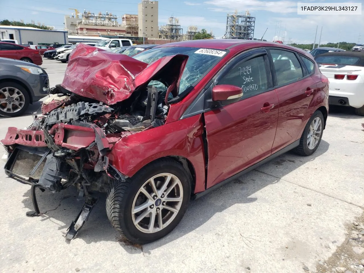 2017 Ford Focus Se VIN: 1FADP3K29HL343127 Lot: 62608264