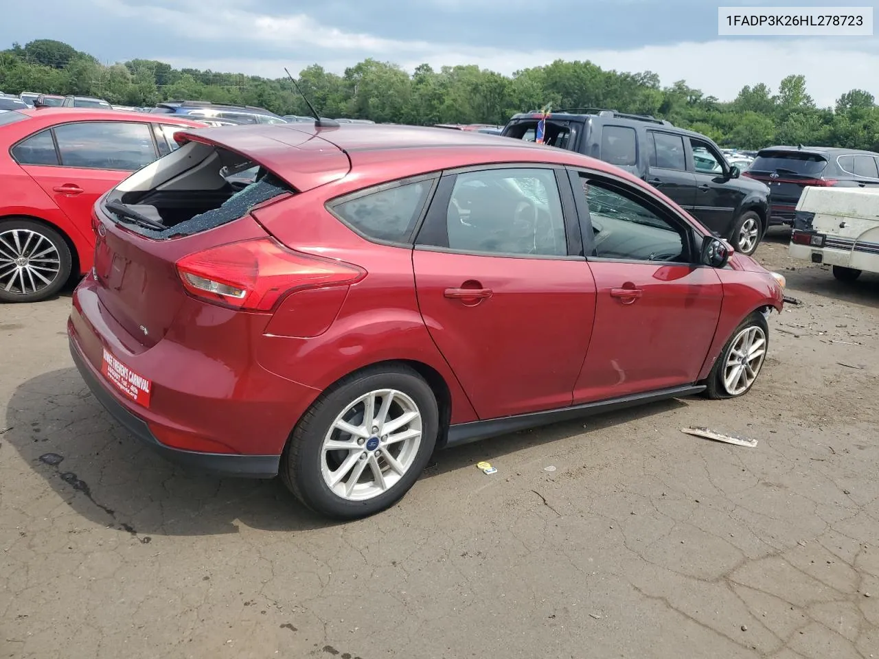 2017 Ford Focus Se VIN: 1FADP3K26HL278723 Lot: 64663464