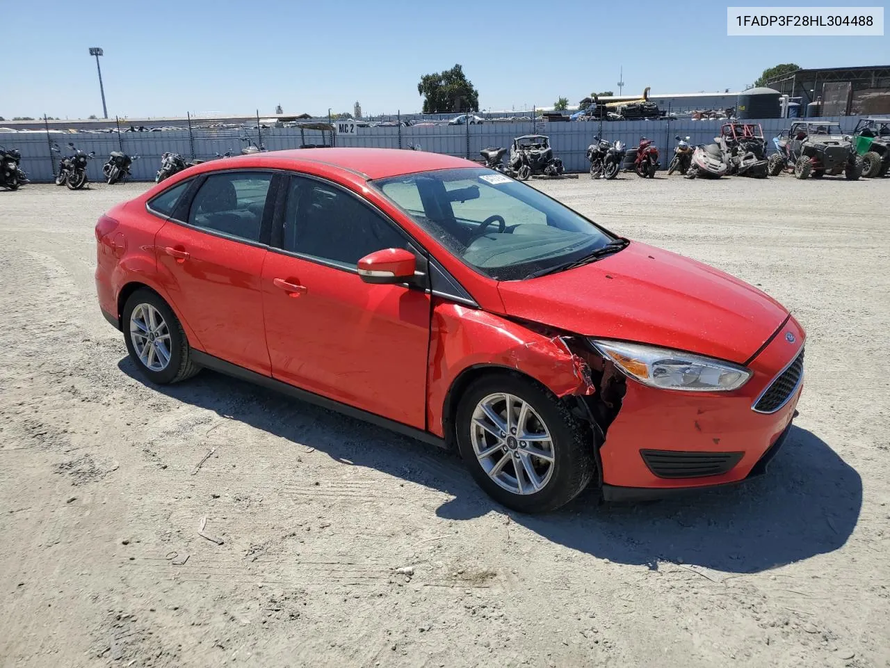 2017 Ford Focus Se VIN: 1FADP3F28HL304488 Lot: 64707934