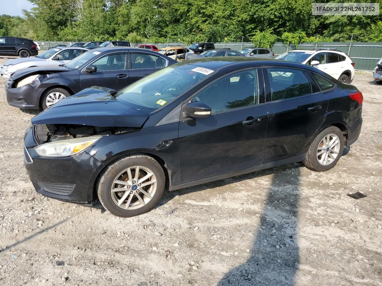 2017 Ford Focus Se VIN: 1FADP3F22HL261752 Lot: 65580564