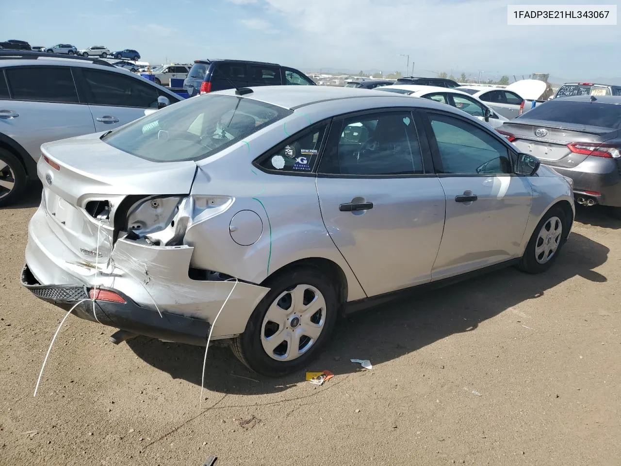 2017 Ford Focus S VIN: 1FADP3E21HL343067 Lot: 66033174