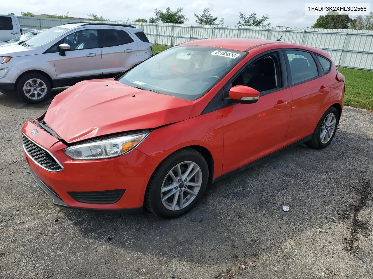 2017 Ford Focus Se VIN: 1FADP3K2XHL302568 Lot: 67180624