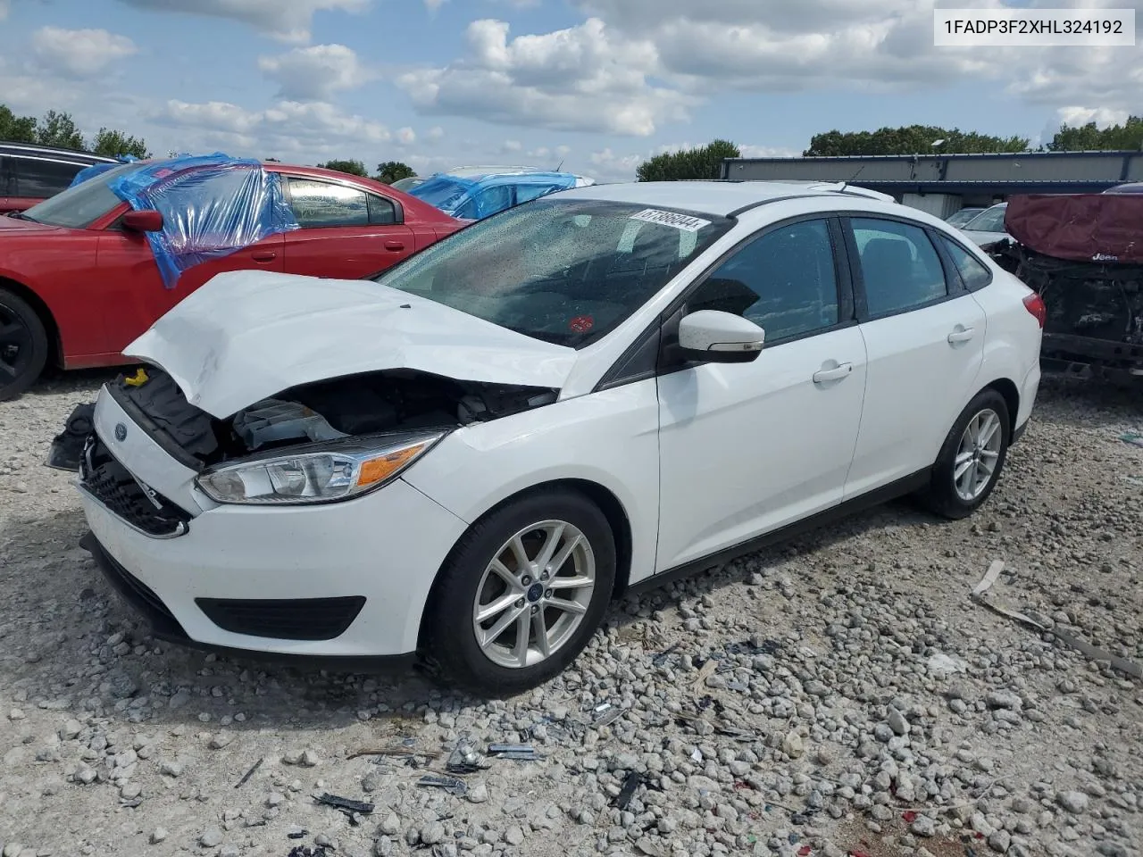 2017 Ford Focus Se VIN: 1FADP3F2XHL324192 Lot: 67386044