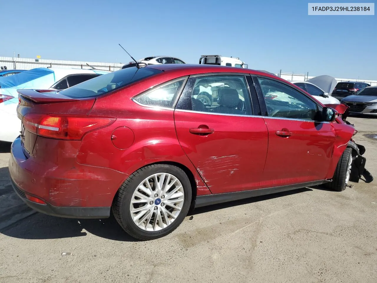 2017 Ford Focus Titanium VIN: 1FADP3J29HL238184 Lot: 68312764