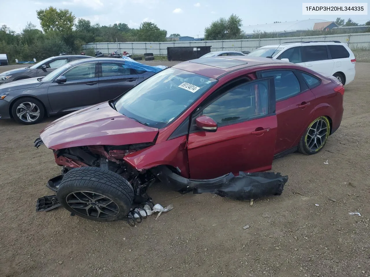 2017 Ford Focus Sel VIN: 1FADP3H20HL344335 Lot: 69124014