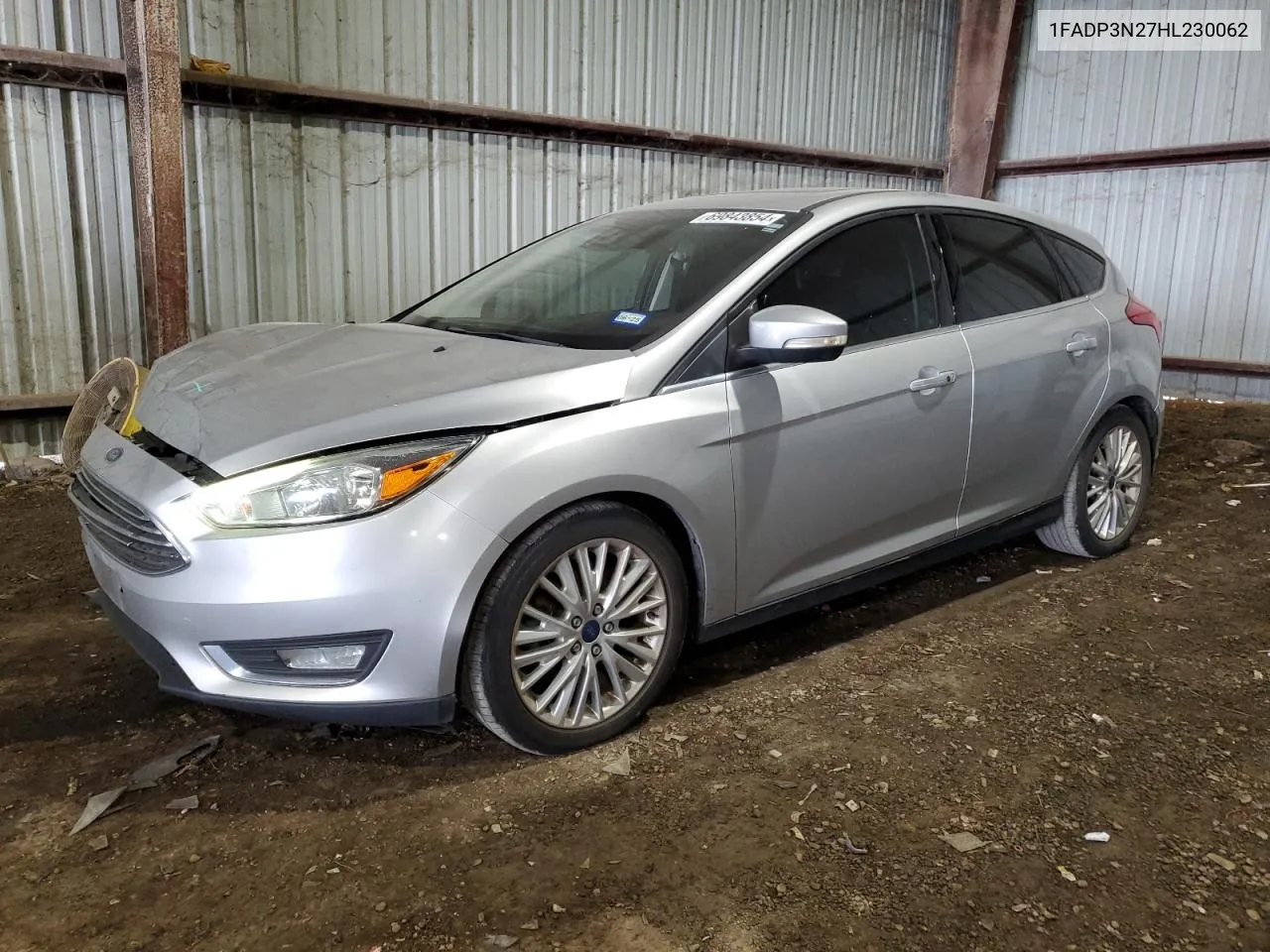 2017 Ford Focus Titanium VIN: 1FADP3N27HL230062 Lot: 69843854