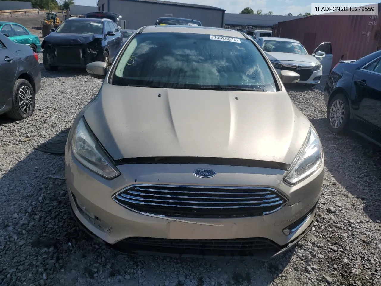 2017 Ford Focus Titanium VIN: 1FADP3N28HL279559 Lot: 70326674