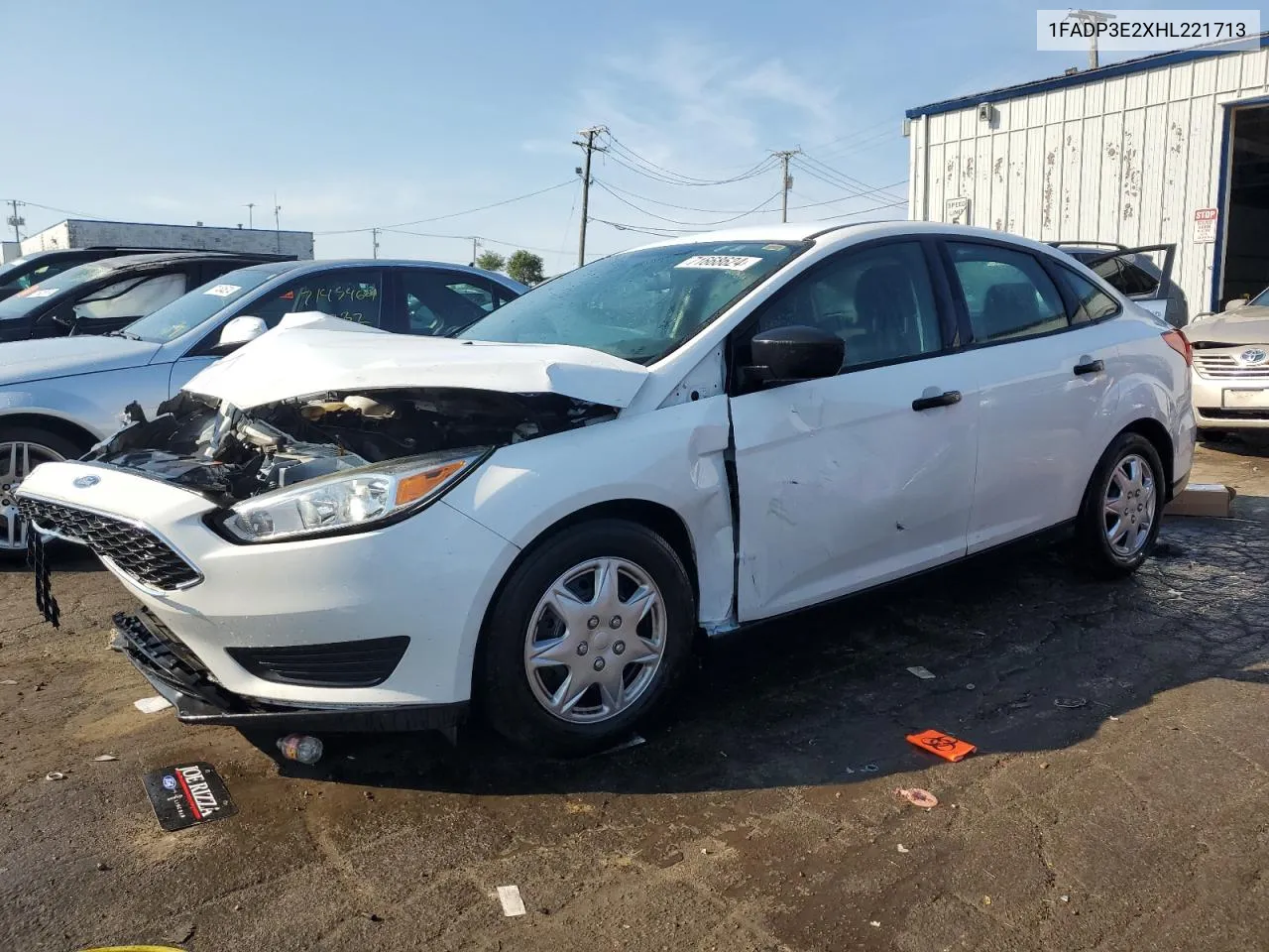 2017 Ford Focus S VIN: 1FADP3E2XHL221713 Lot: 71668624