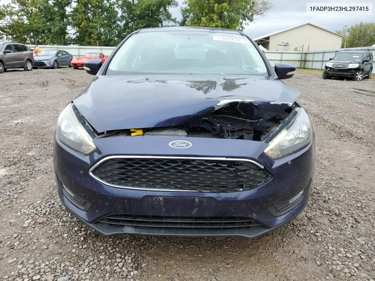 2017 Ford Focus Sel VIN: 1FADP3H23HL297415 Lot: 71672874