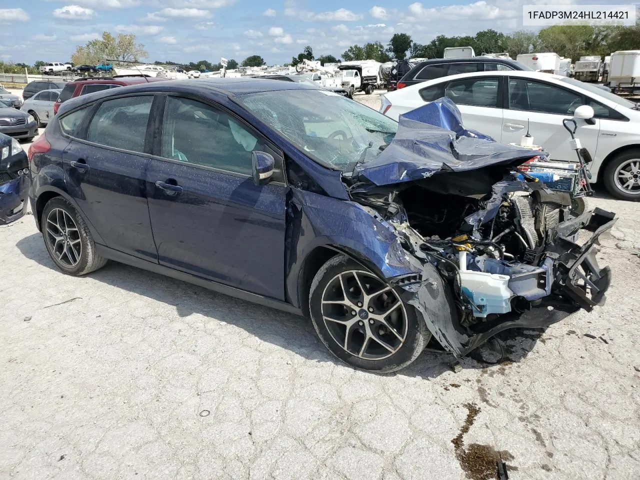 2017 Ford Focus Sel VIN: 1FADP3M24HL214421 Lot: 71858974