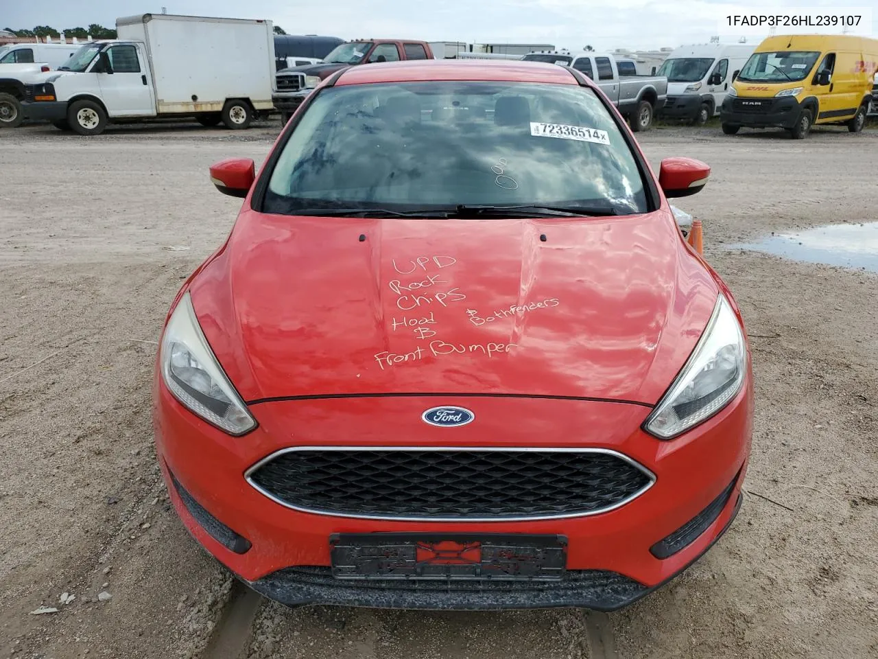 2017 Ford Focus Se VIN: 1FADP3F26HL239107 Lot: 72336514