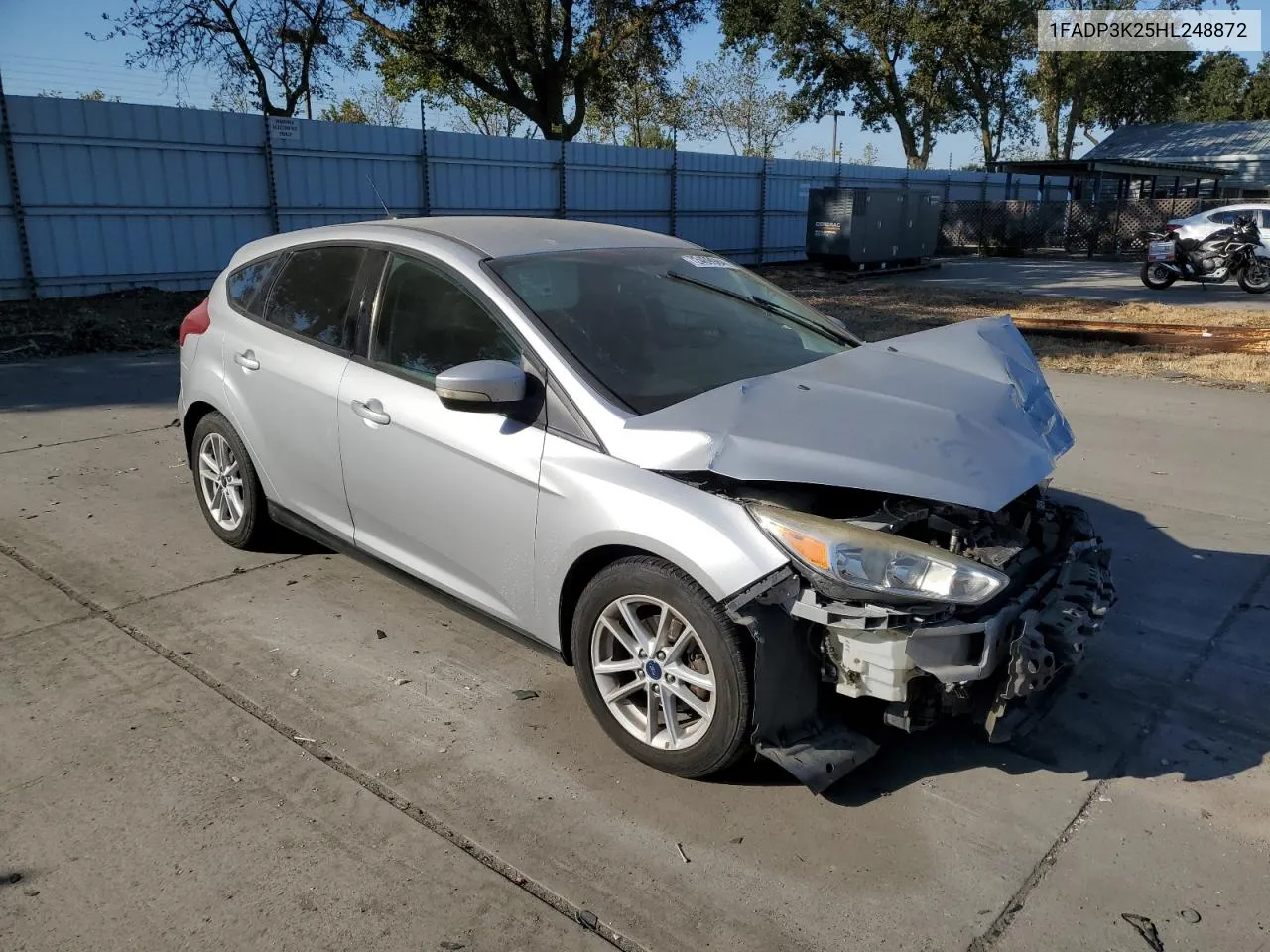 2017 Ford Focus Se VIN: 1FADP3K25HL248872 Lot: 72469984