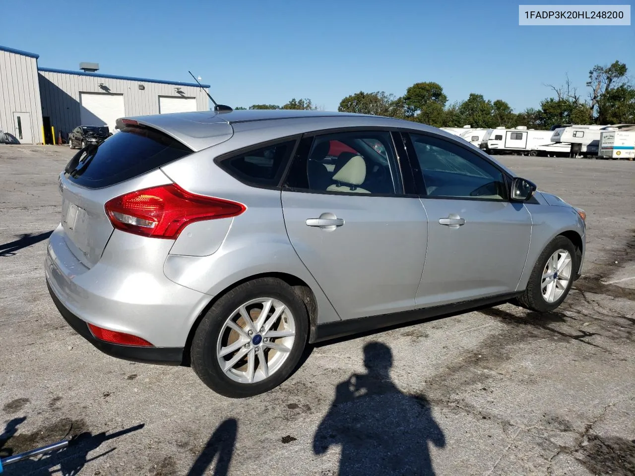 2017 Ford Focus Se VIN: 1FADP3K20HL248200 Lot: 72632474