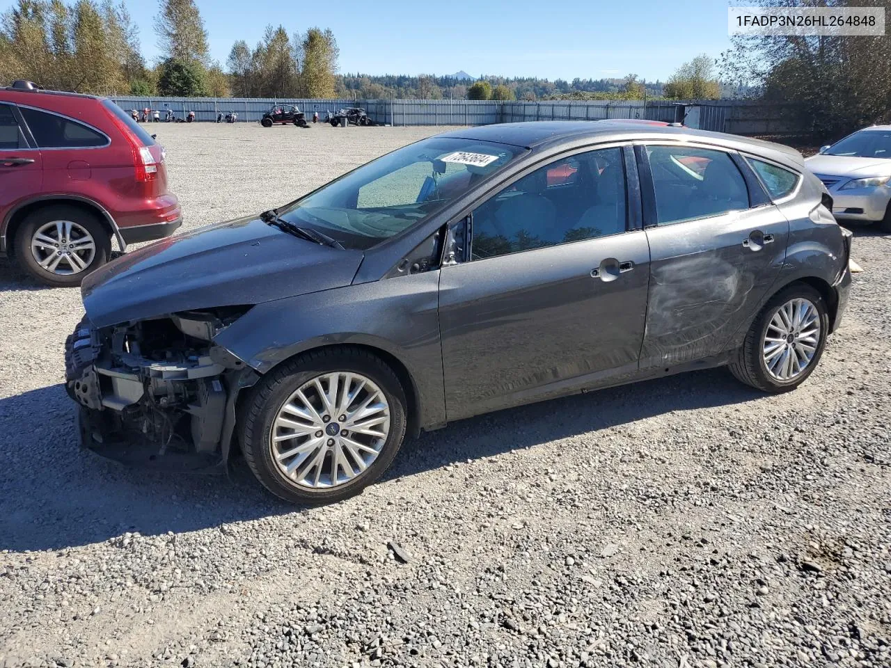 2017 Ford Focus Titanium VIN: 1FADP3N26HL264848 Lot: 72643604