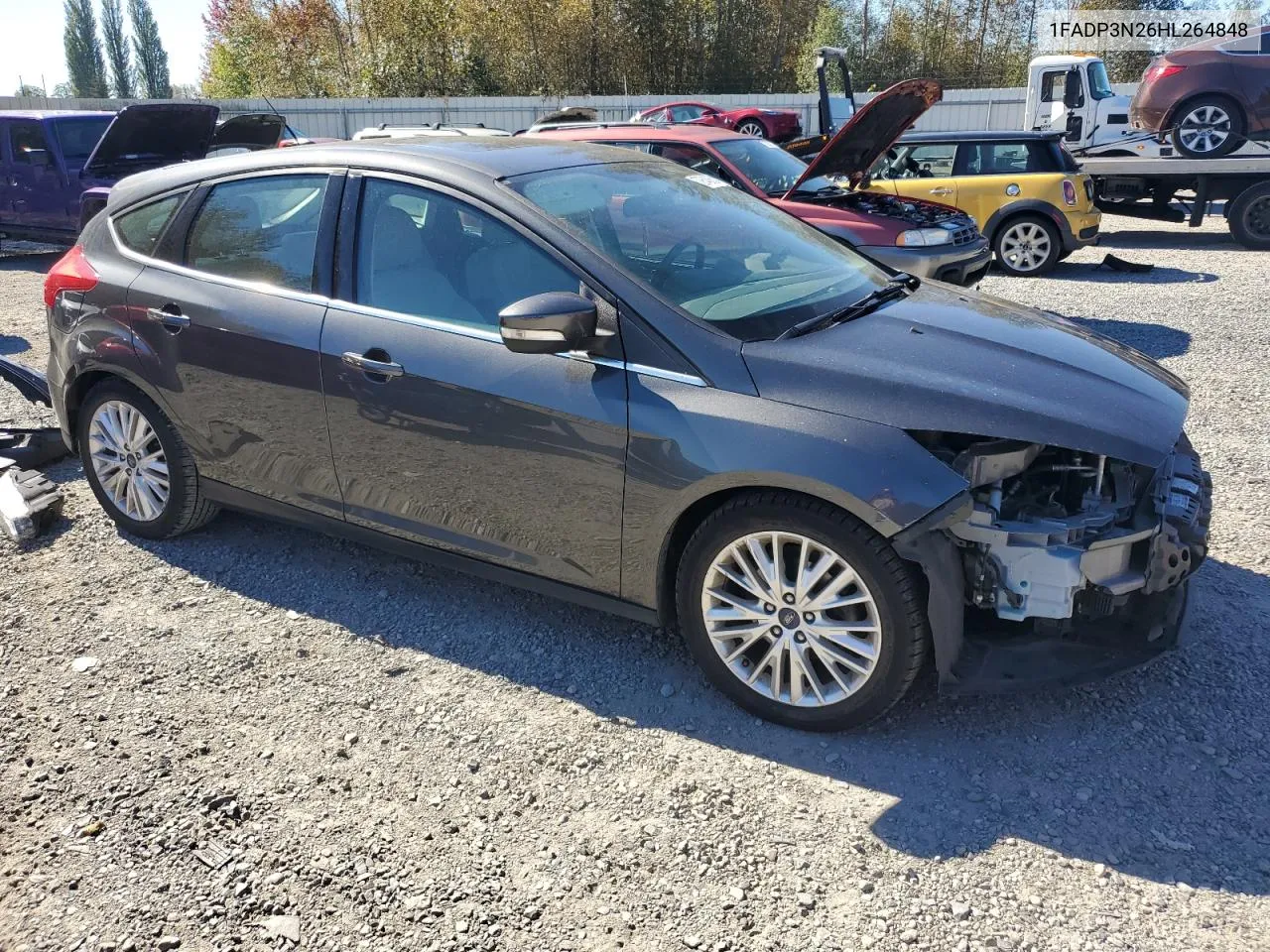 2017 Ford Focus Titanium VIN: 1FADP3N26HL264848 Lot: 72643604