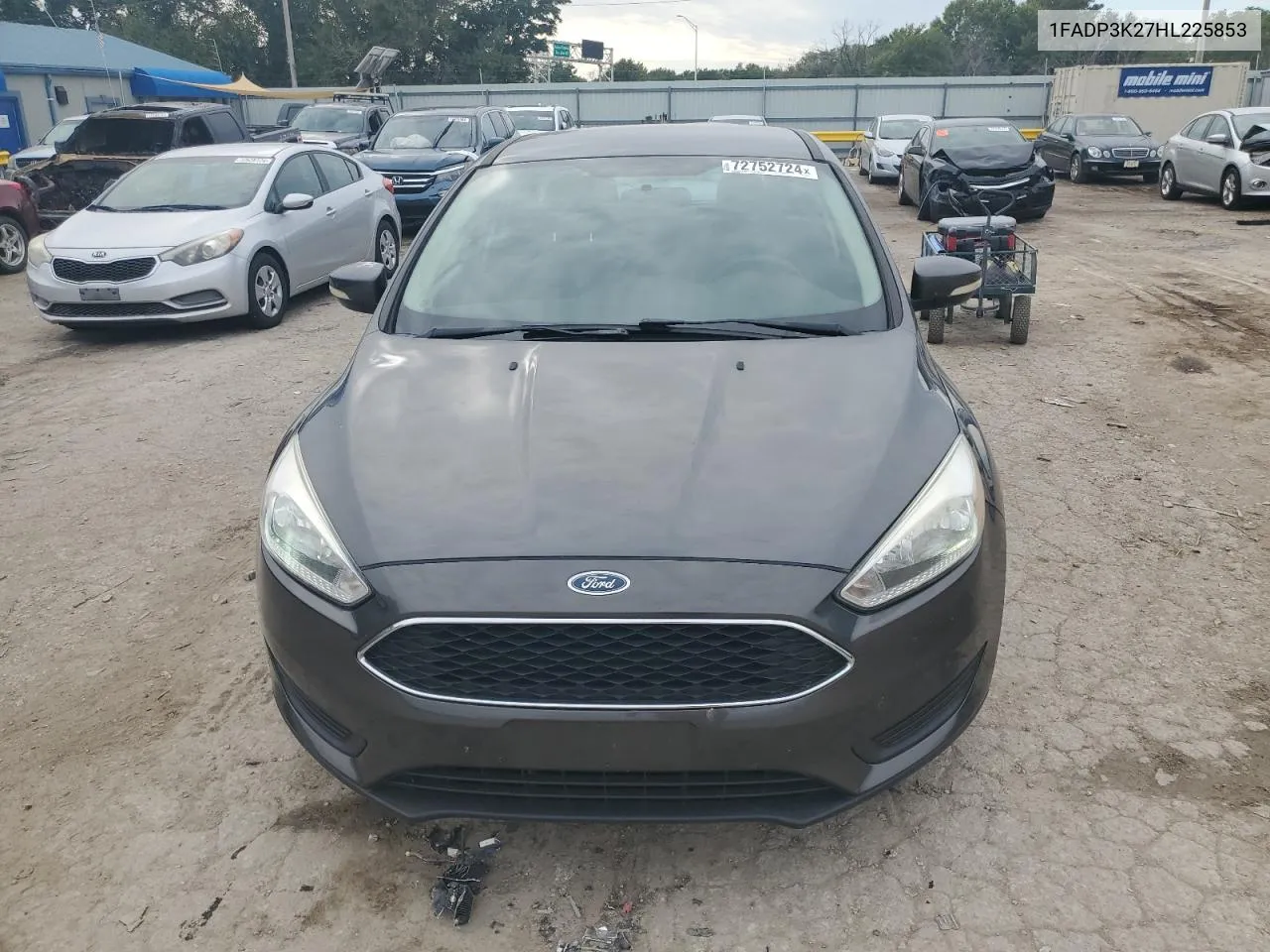 2017 Ford Focus Se VIN: 1FADP3K27HL225853 Lot: 72752724