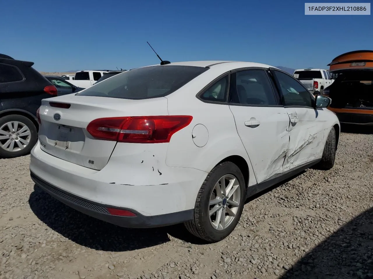 2017 Ford Focus Se VIN: 1FADP3F2XHL210886 Lot: 73002294