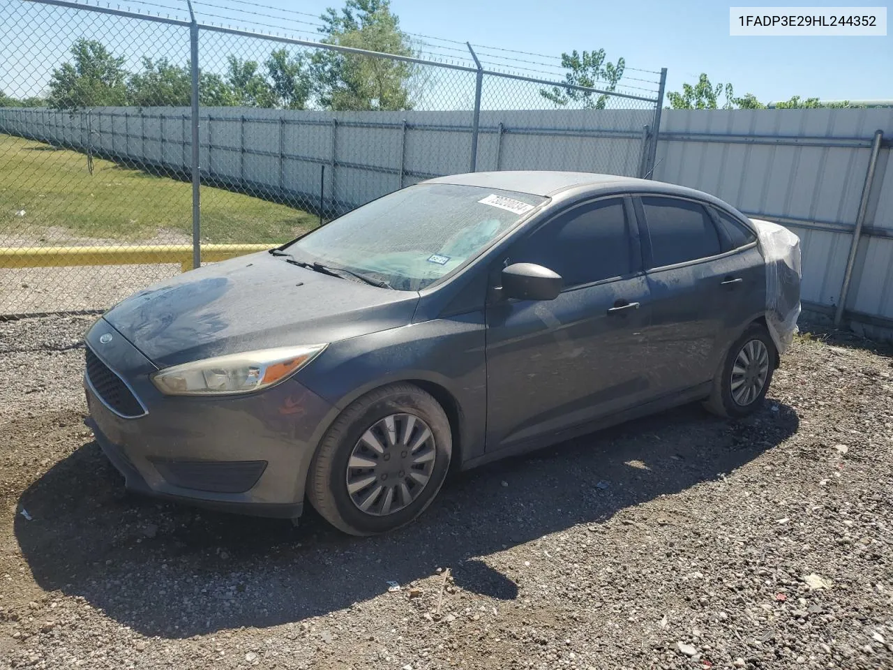 2017 Ford Focus S VIN: 1FADP3E29HL244352 Lot: 73020034