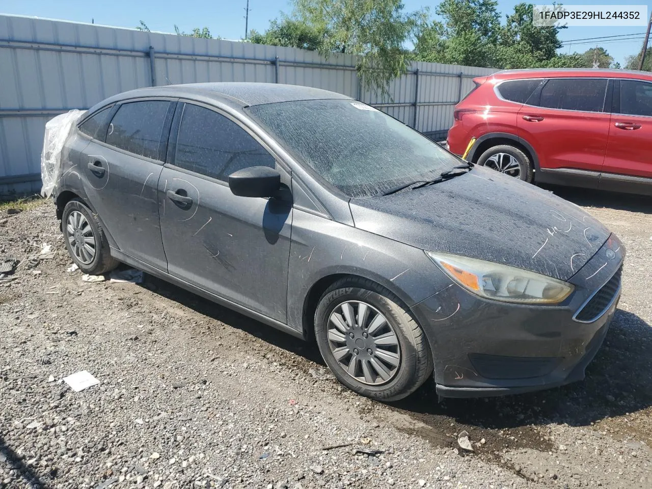 2017 Ford Focus S VIN: 1FADP3E29HL244352 Lot: 73020034