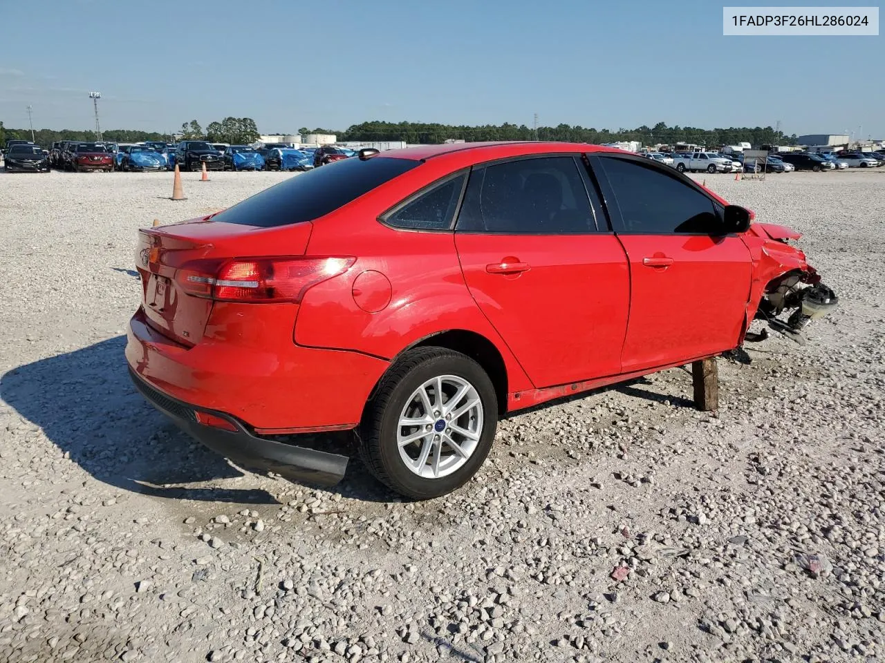 2017 Ford Focus Se VIN: 1FADP3F26HL286024 Lot: 73170884