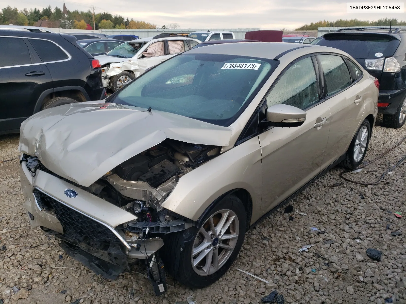 2017 Ford Focus Se VIN: 1FADP3F29HL205453 Lot: 73343173