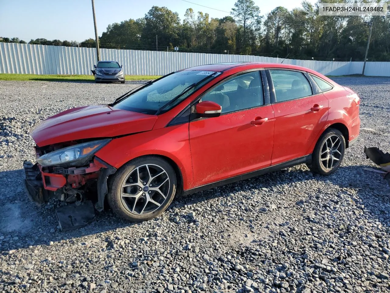 2017 Ford Focus Sel VIN: 1FADP3H24HL248482 Lot: 73554174