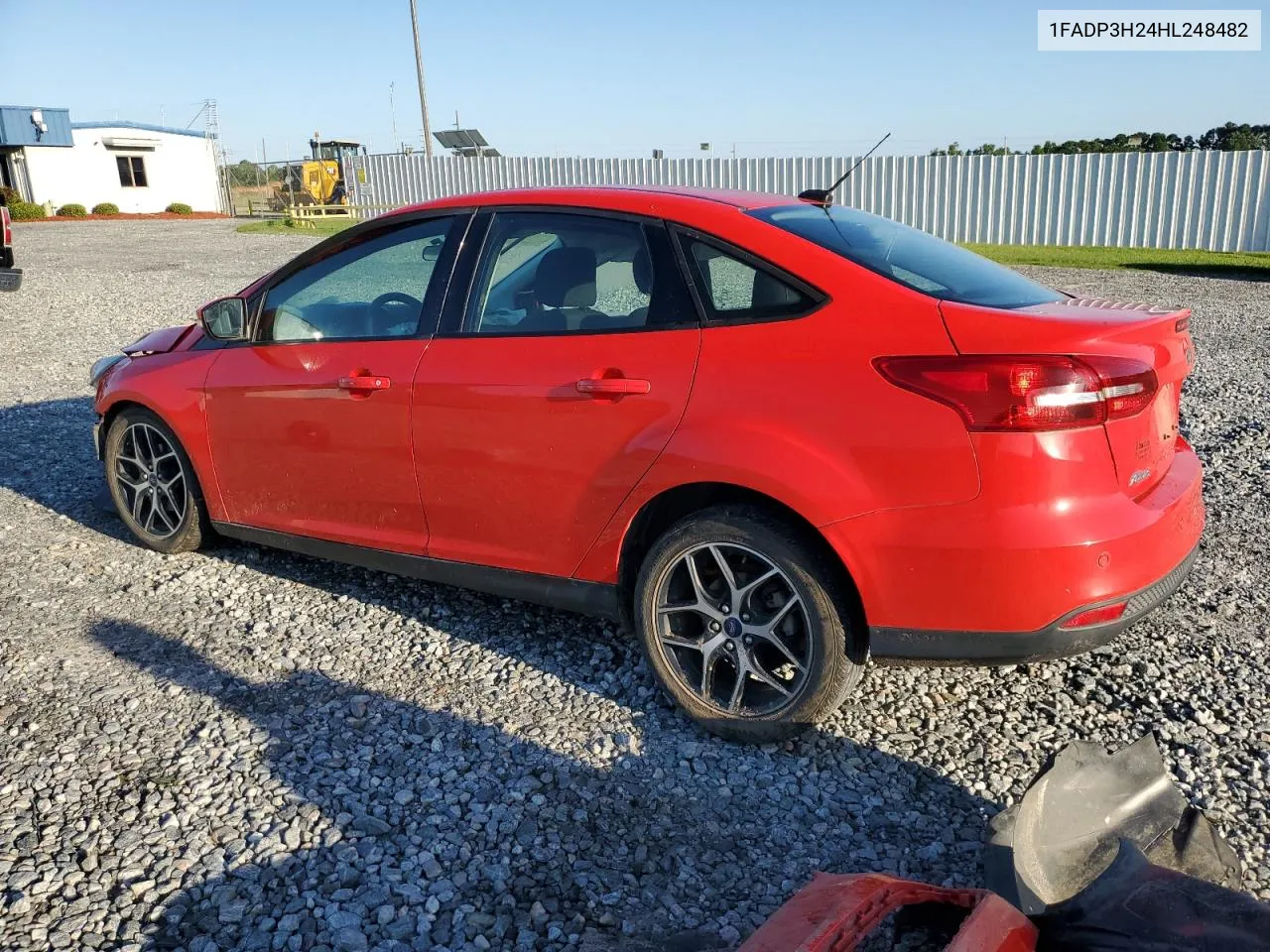 2017 Ford Focus Sel VIN: 1FADP3H24HL248482 Lot: 73554174