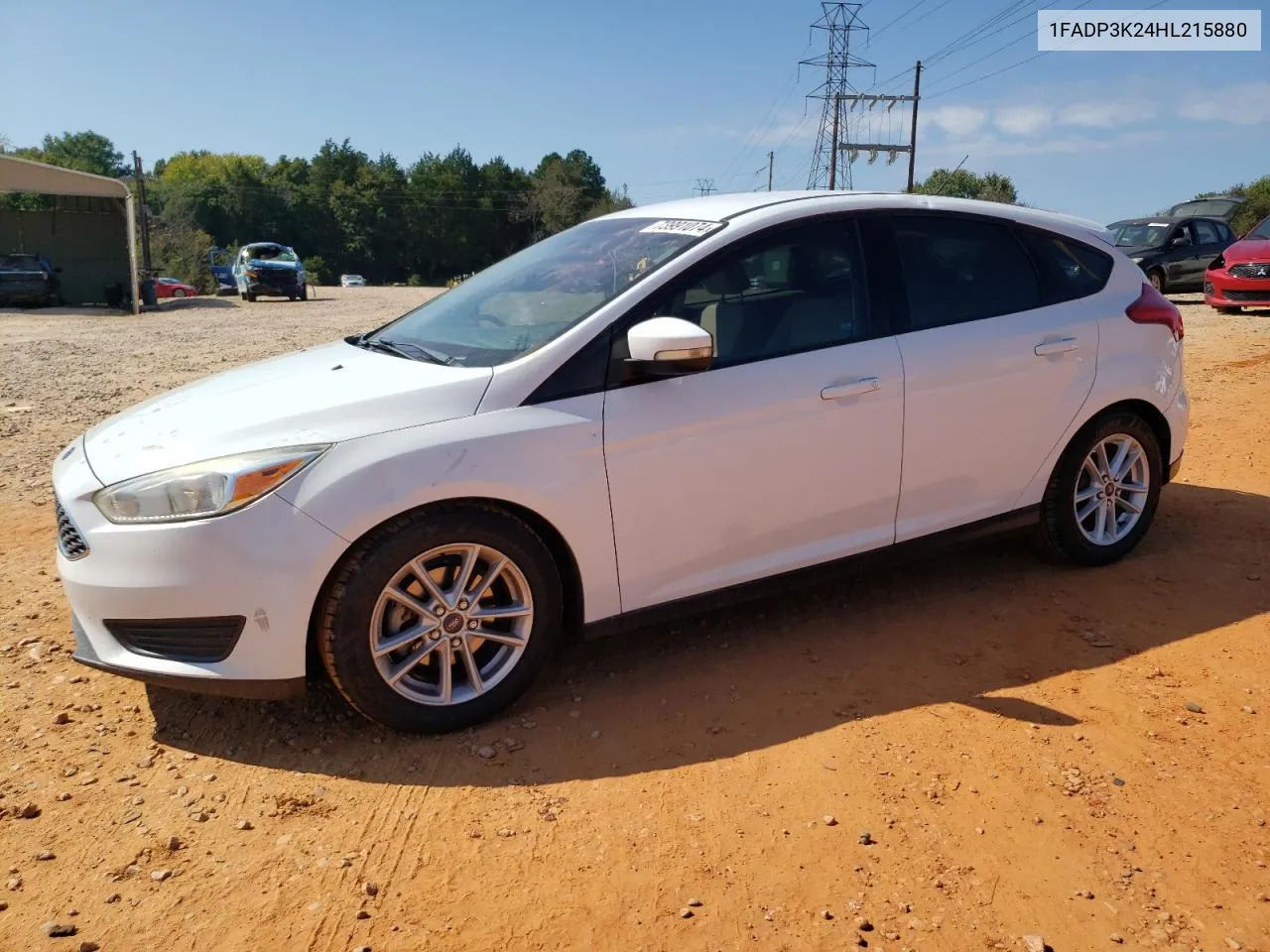 2017 Ford Focus Se VIN: 1FADP3K24HL215880 Lot: 73991074