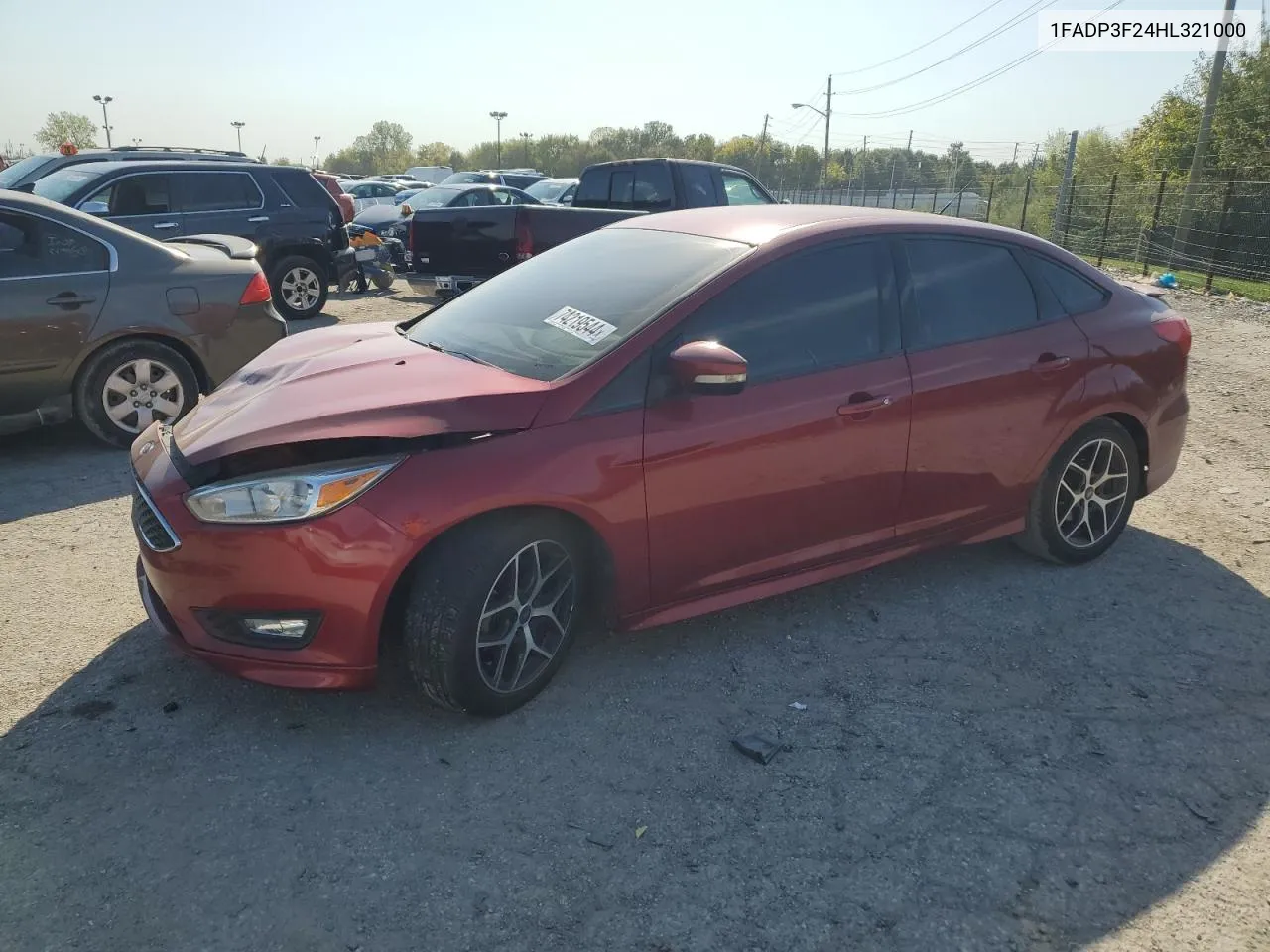 2017 Ford Focus Se VIN: 1FADP3F24HL321000 Lot: 74219544