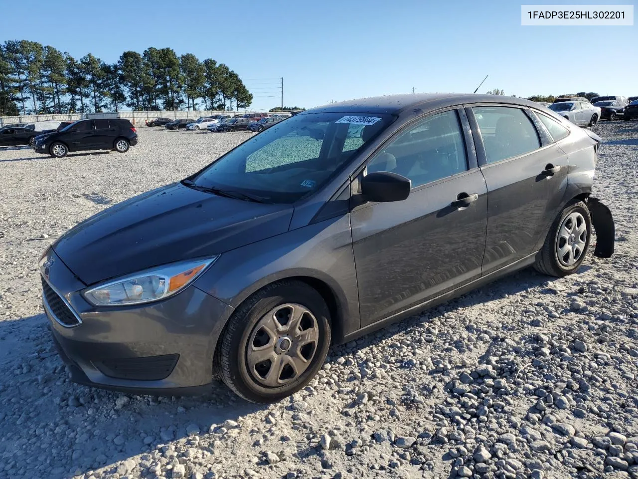 2017 Ford Focus S VIN: 1FADP3E25HL302201 Lot: 74379904