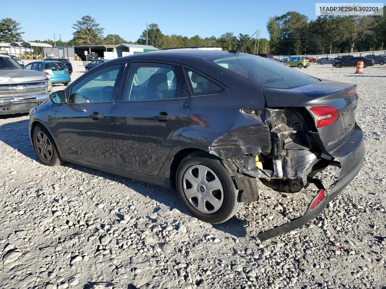 2017 Ford Focus S VIN: 1FADP3E25HL302201 Lot: 74379904