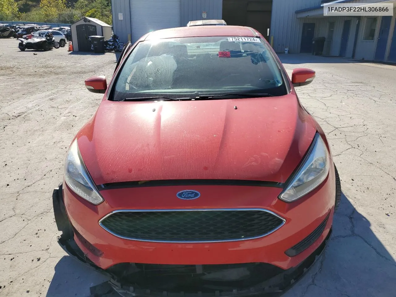 2017 Ford Focus Se VIN: 1FADP3F22HL306866 Lot: 75211724