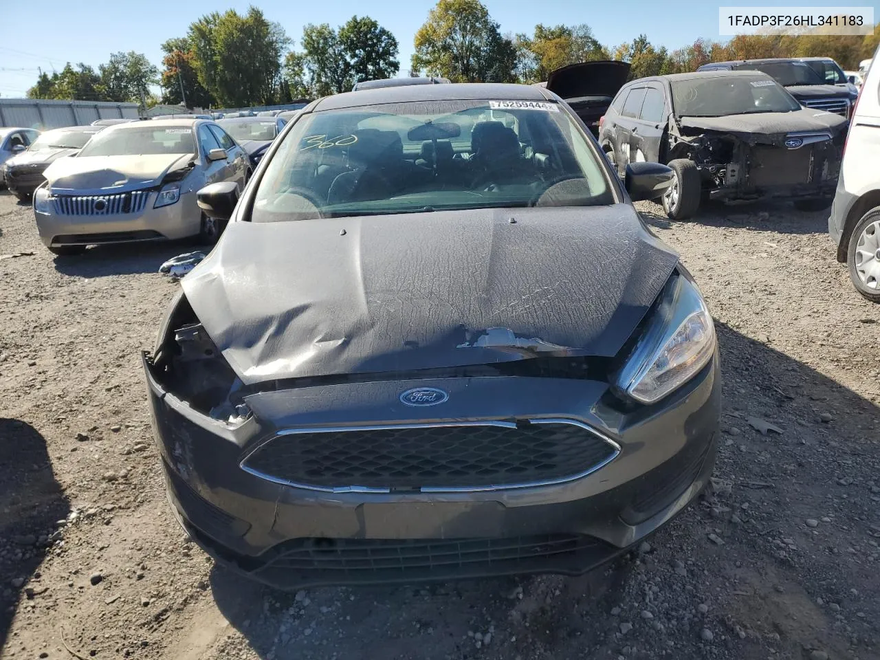 2017 Ford Focus Se VIN: 1FADP3F26HL341183 Lot: 75259444