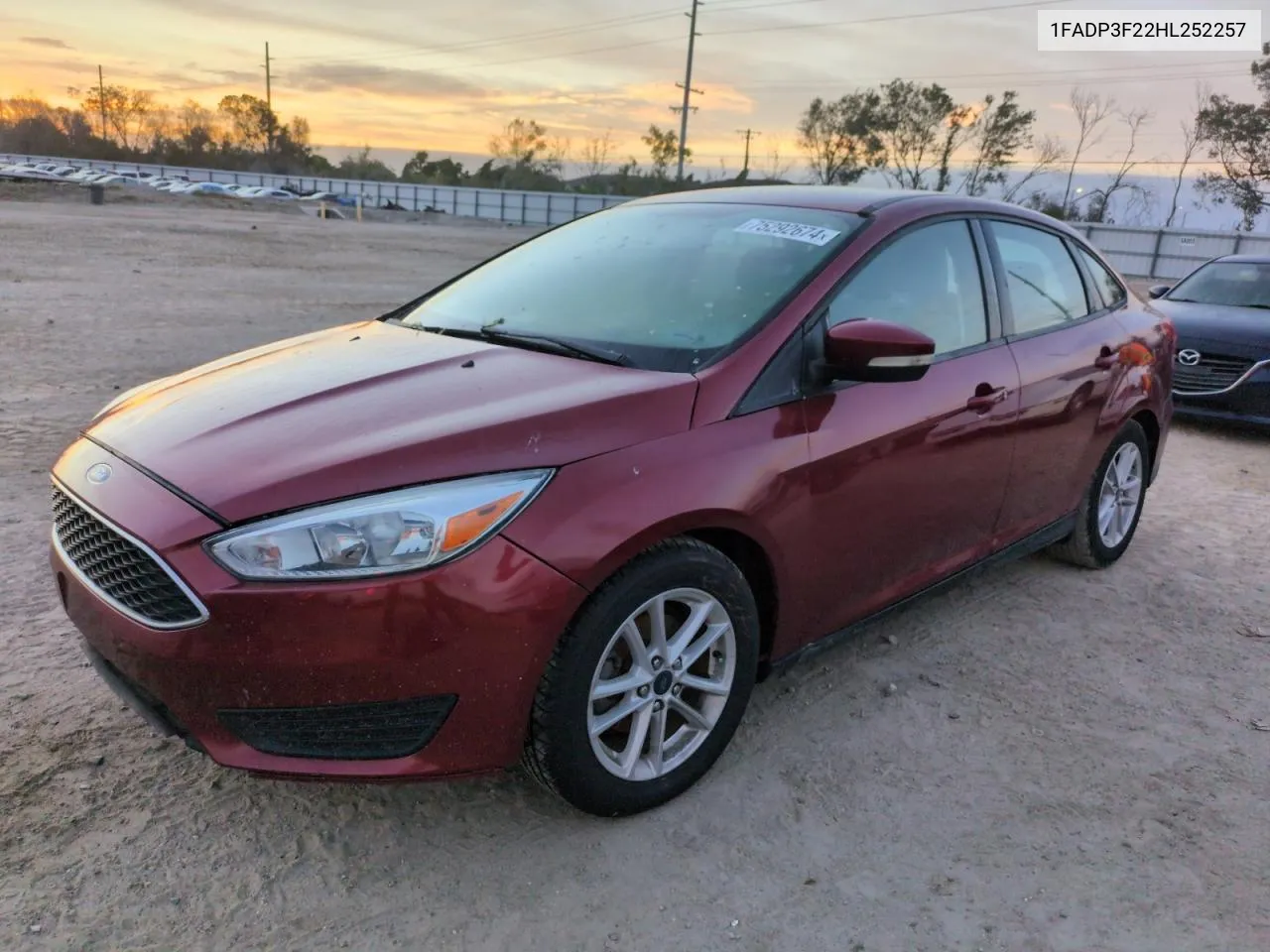 2017 Ford Focus Se VIN: 1FADP3F22HL252257 Lot: 75292674