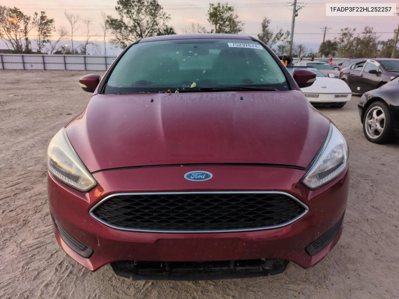 2017 Ford Focus Se VIN: 1FADP3F22HL252257 Lot: 75292674