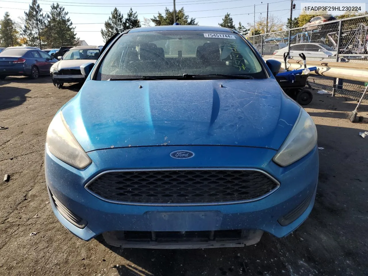 2017 Ford Focus Se VIN: 1FADP3F29HL230224 Lot: 75451744