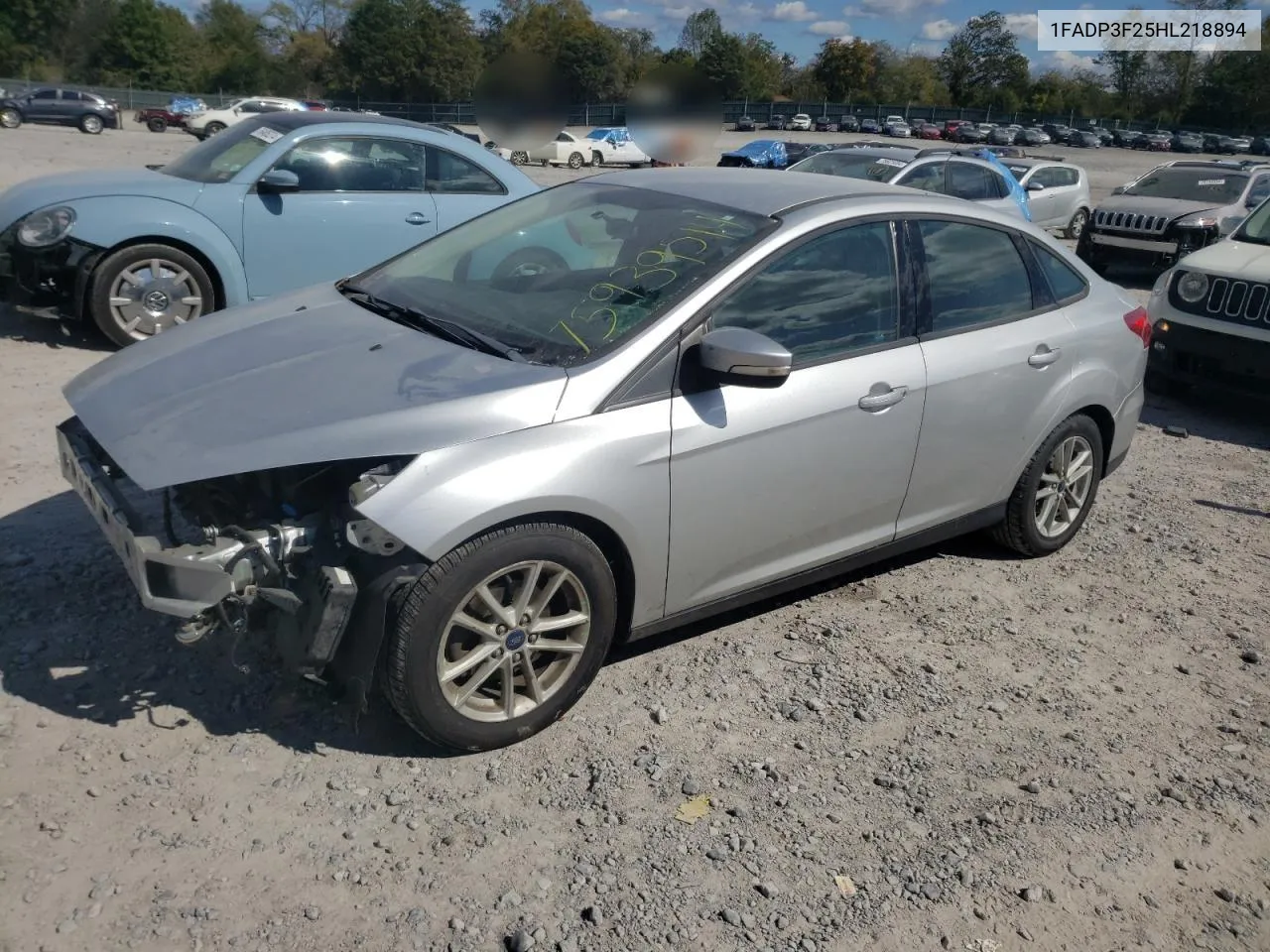 2017 Ford Focus Se VIN: 1FADP3F25HL218894 Lot: 75939514