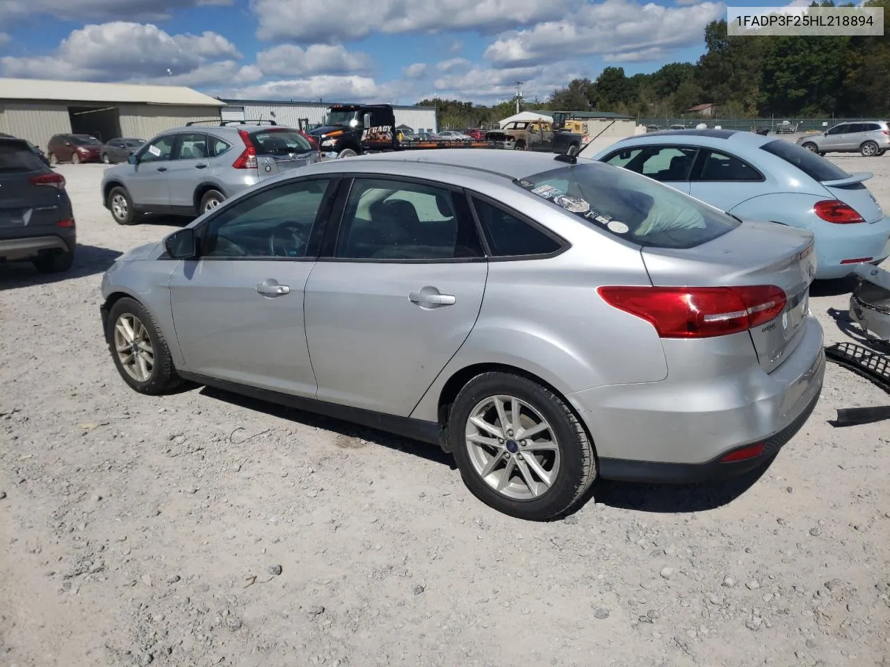 2017 Ford Focus Se VIN: 1FADP3F25HL218894 Lot: 75939514