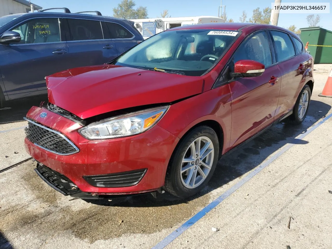 2017 Ford Focus Se VIN: 1FADP3K29HL346657 Lot: 76089534