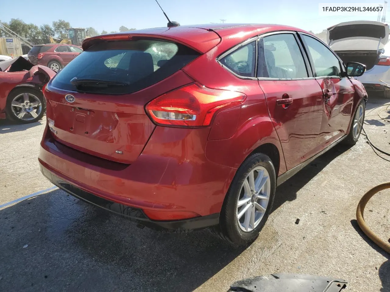 2017 Ford Focus Se VIN: 1FADP3K29HL346657 Lot: 76089534