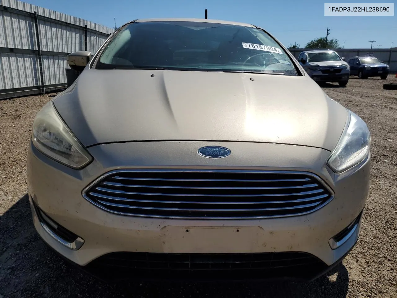 2017 Ford Focus Titanium VIN: 1FADP3J22HL238690 Lot: 76167904