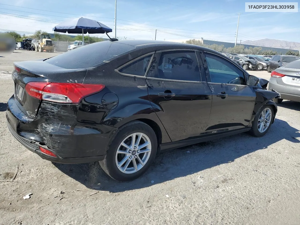 2017 Ford Focus Se VIN: 1FADP3F23HL303958 Lot: 76343674