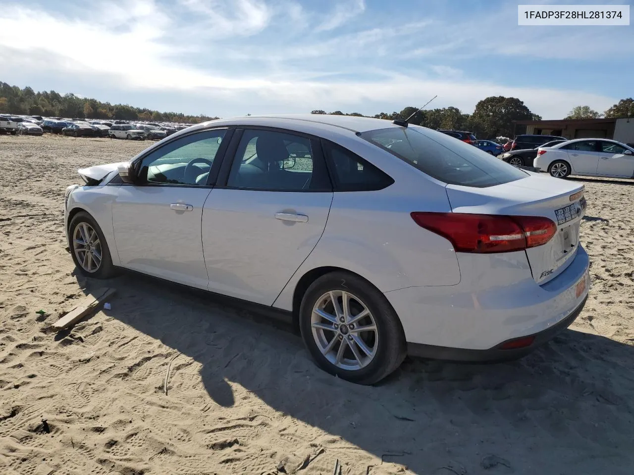 2017 Ford Focus Se VIN: 1FADP3F28HL281374 Lot: 76355244