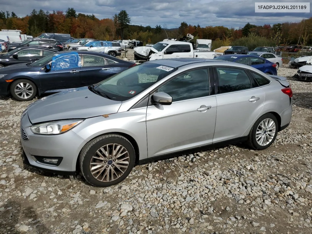 2017 Ford Focus Titanium VIN: 1FADP3J2XHL201189 Lot: 76406324