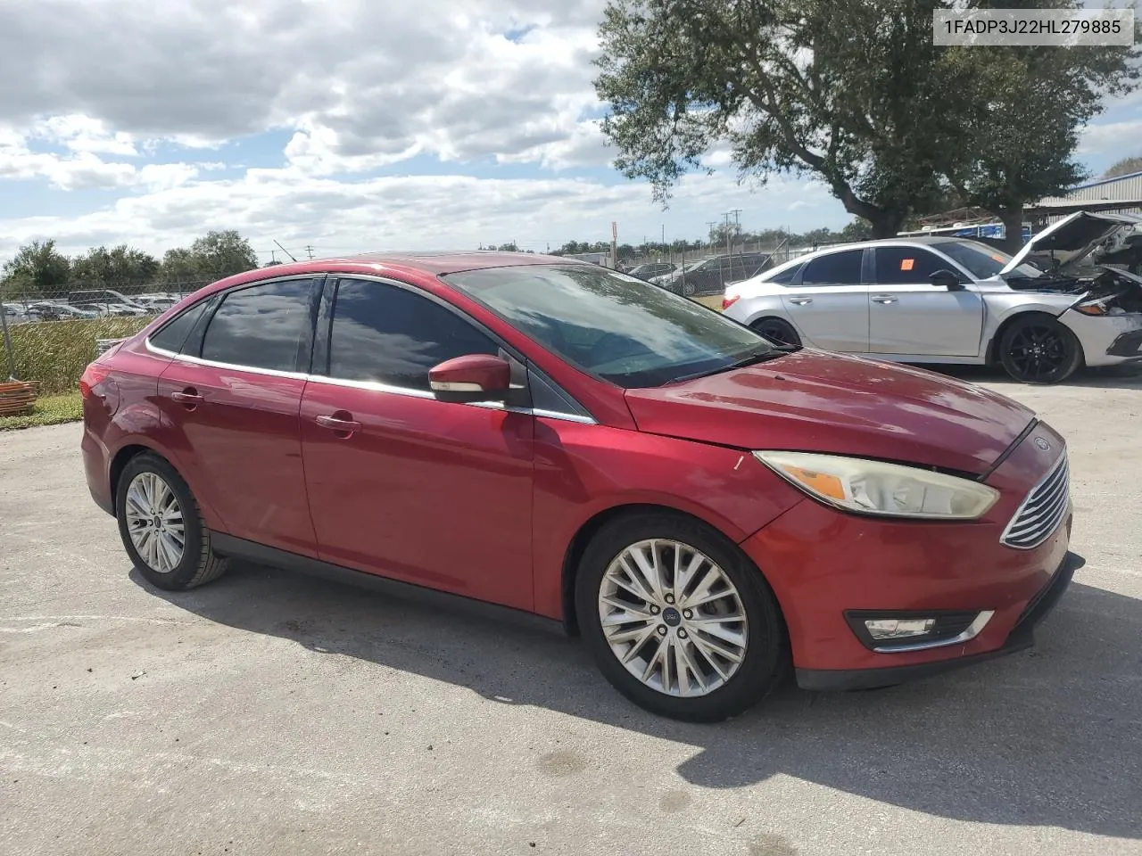 2017 Ford Focus Titanium VIN: 1FADP3J22HL279885 Lot: 76875254