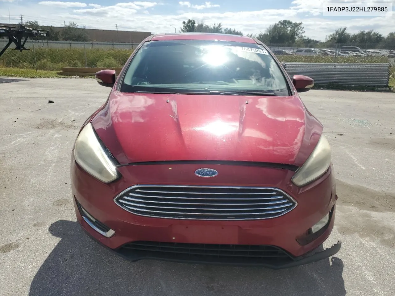 2017 Ford Focus Titanium VIN: 1FADP3J22HL279885 Lot: 76875254