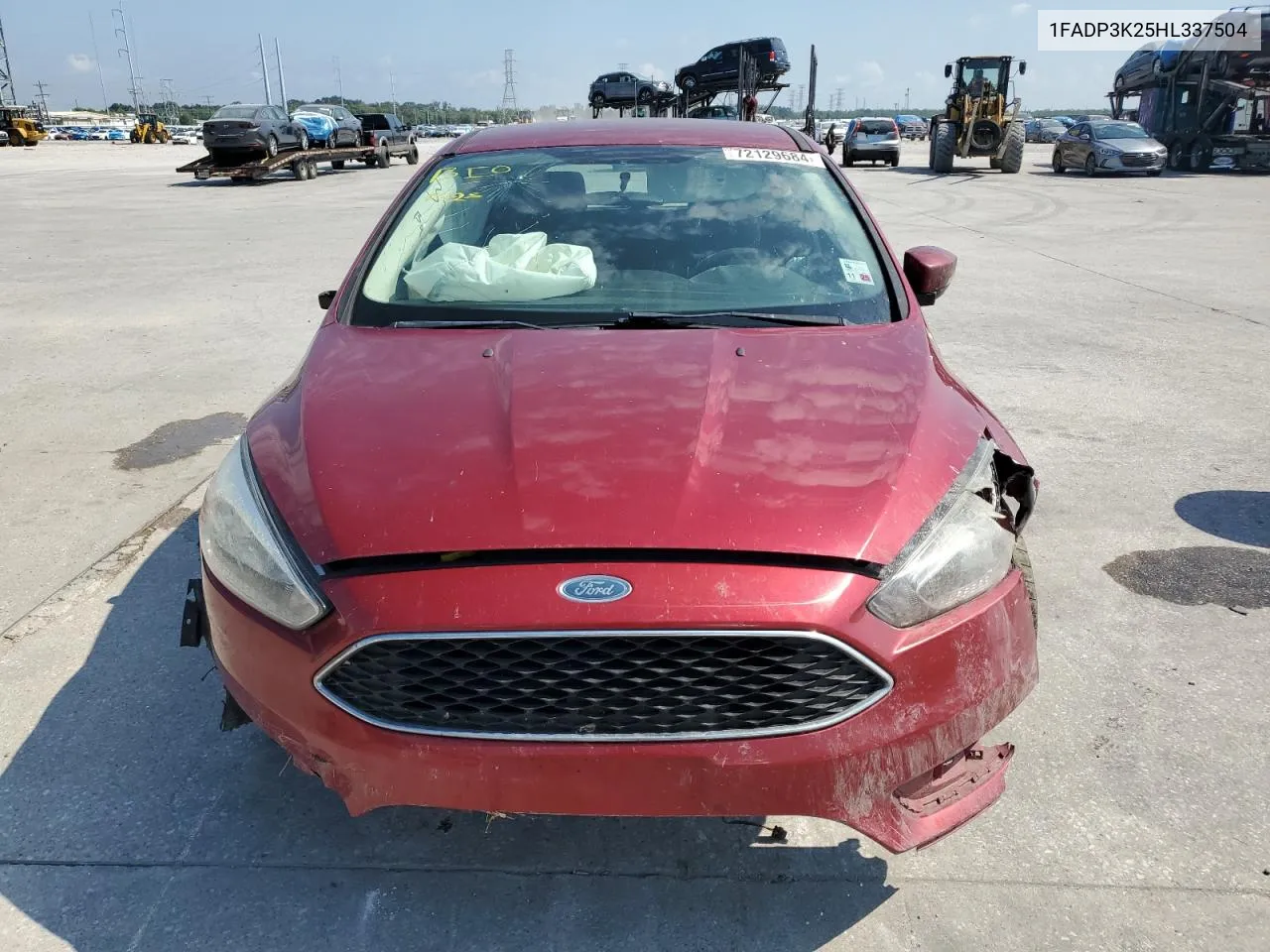 2017 Ford Focus Se VIN: 1FADP3K25HL337504 Lot: 76910964